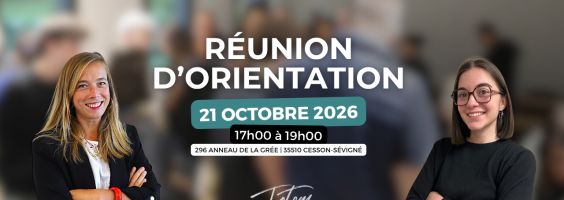 Réunion d'orientation - Mercredi 21 octobre 2026 de 17h à 19h